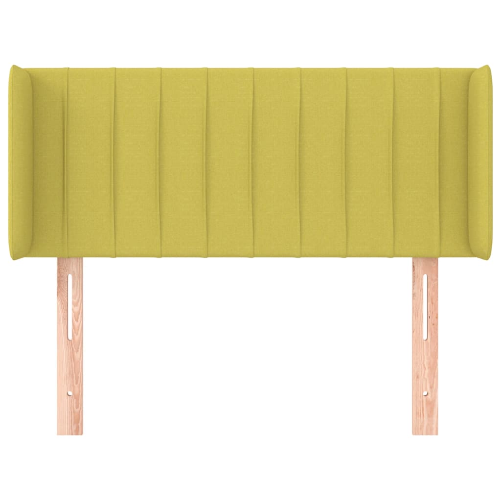 vidaXL Čelo postele typu ušák zelené 83 x 16 x 78/88 cm textil