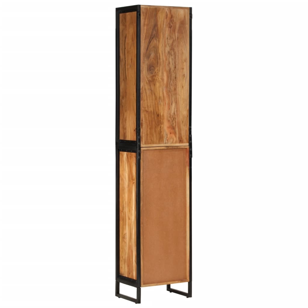 vidaXL Koupelnová skříňka 40x27x190 cm železo a masivní akáciové dřevo