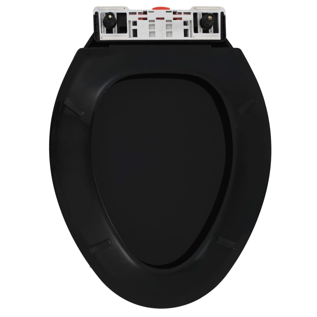 vidaXL Toaletní sedátko pomalé sklápění rychloupínací černé