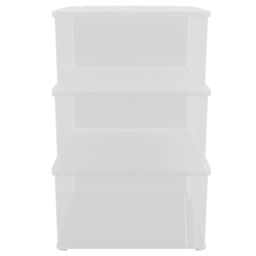 vidaXL Plastové úložné boxy 3 ks 10 l stohovatelné