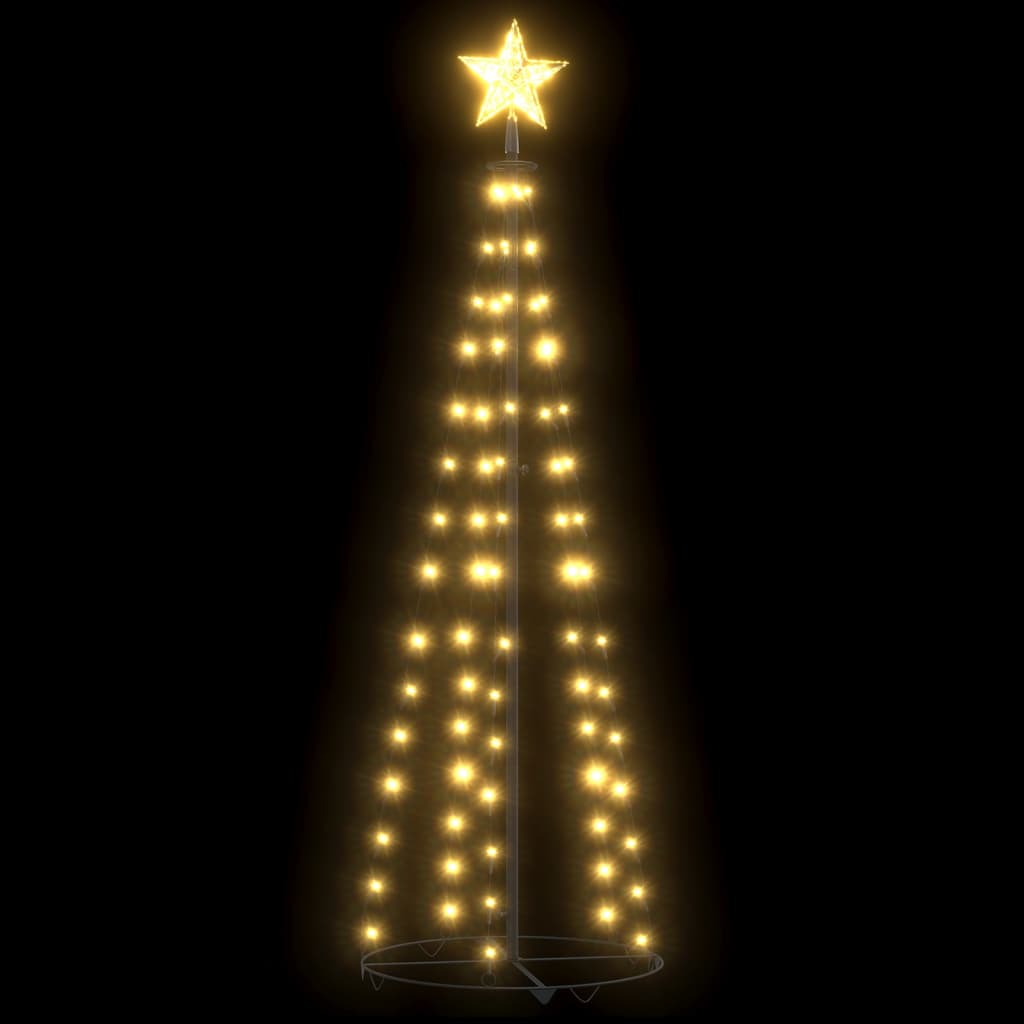vidaXL Vánoční stromek kužel 70 teplých bílých LED diod 50 x 120 cm