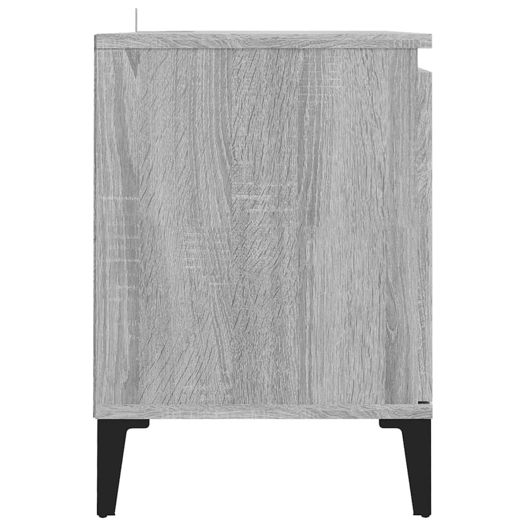 vidaXL TV stolek s kovovými nohami šedý sonoma 103,5 x 35 x 50 cm