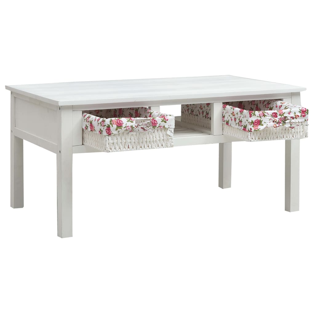 vidaXL Konferenční stolek bílý 99,5 x 60 x 48 cm dřevo