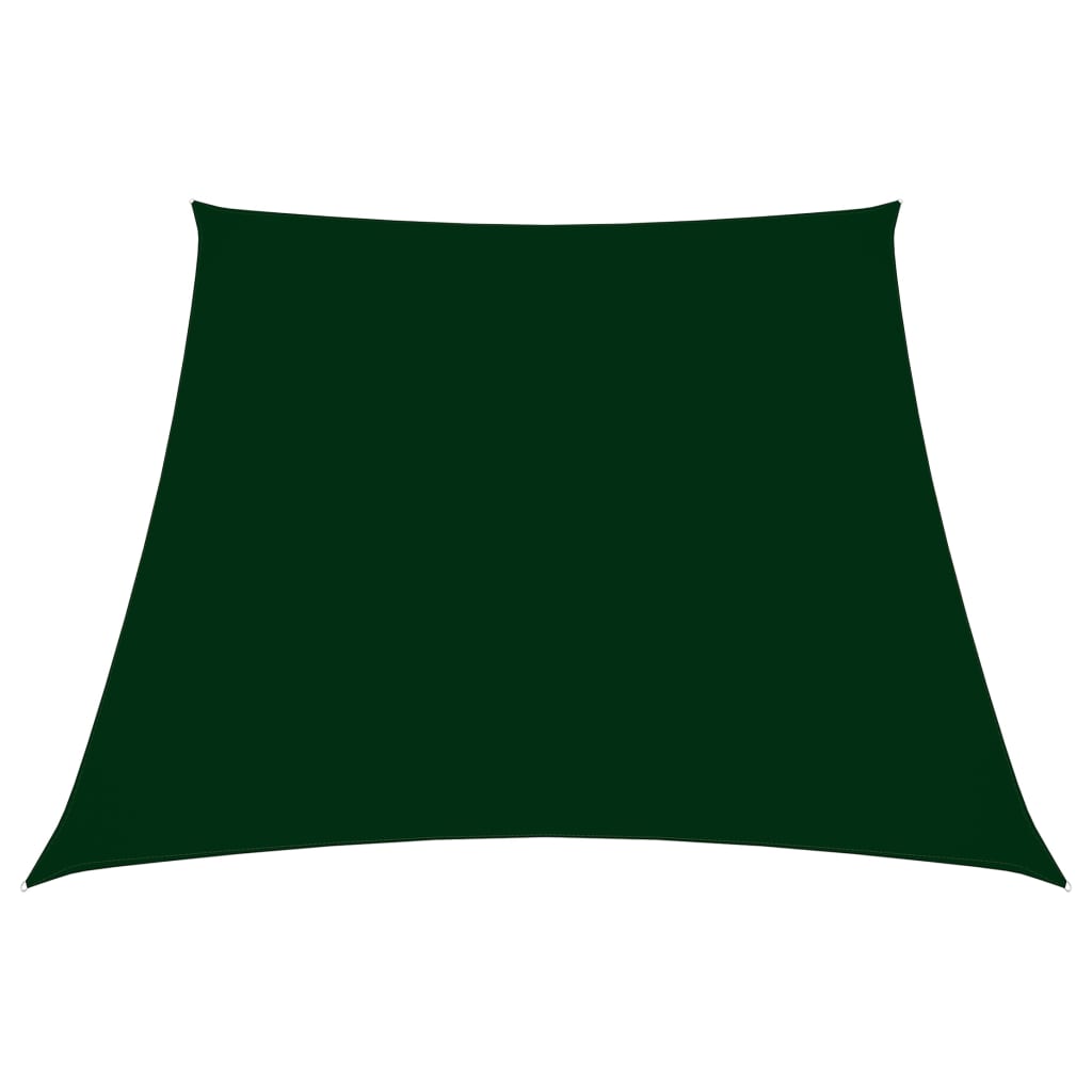 vidaXL Stínicí plachta oxfordská látka lichoběžník 2/4x3m tmavě zelená