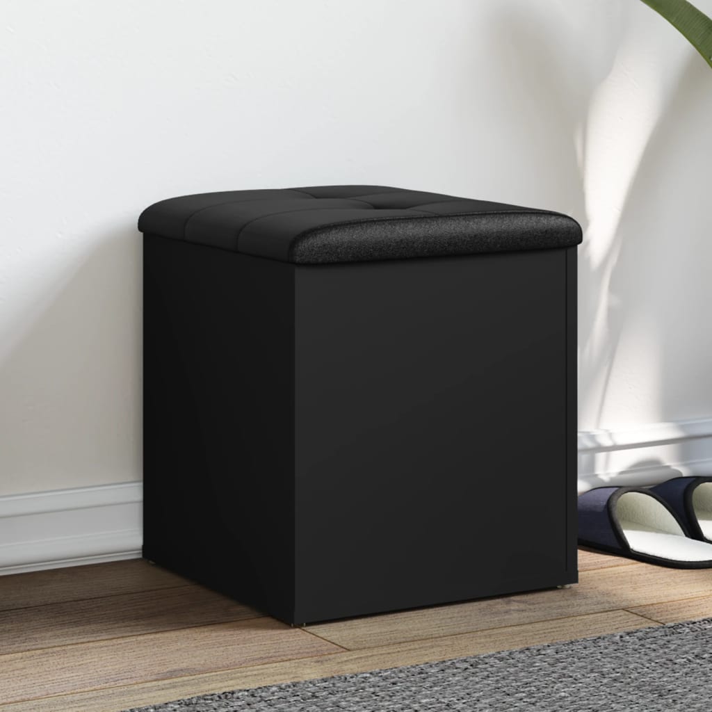 vidaXL Úložná lavice černá 42 x 42 x 45 cm kompozitní dřevo