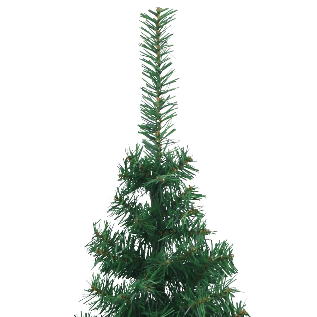 vidaXL Rohový umělý vánoční stromek zelený 240 cm PVC