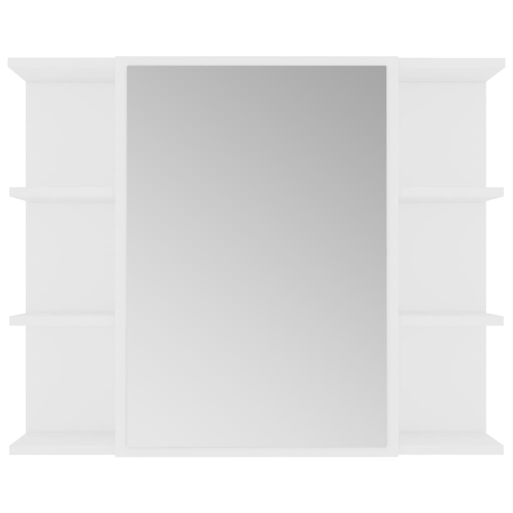 vidaXL Koupelnová skříňka se zrcadlem bílá 80 x 20,5 x 64 dřevotříska