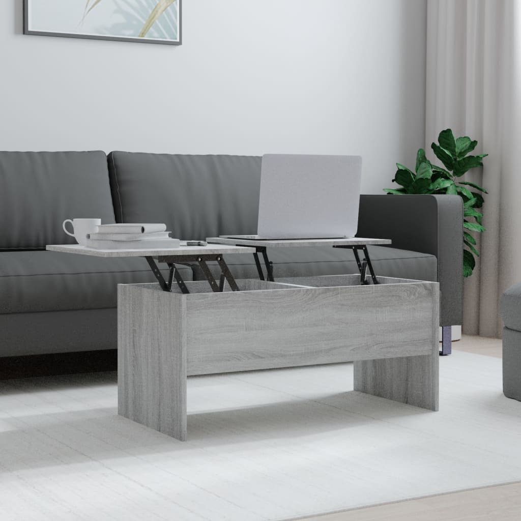 vidaXL Konferenční stolek šedý sonoma 102x50,5x46,5cm kompozitní dřevo