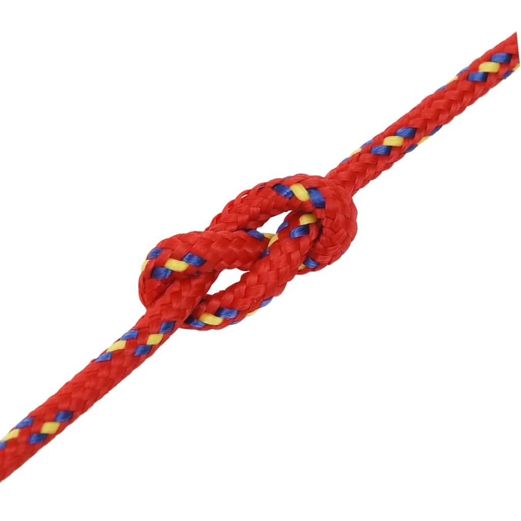 vidaXL Lodní lano červené 4 mm 25 m polypropylen