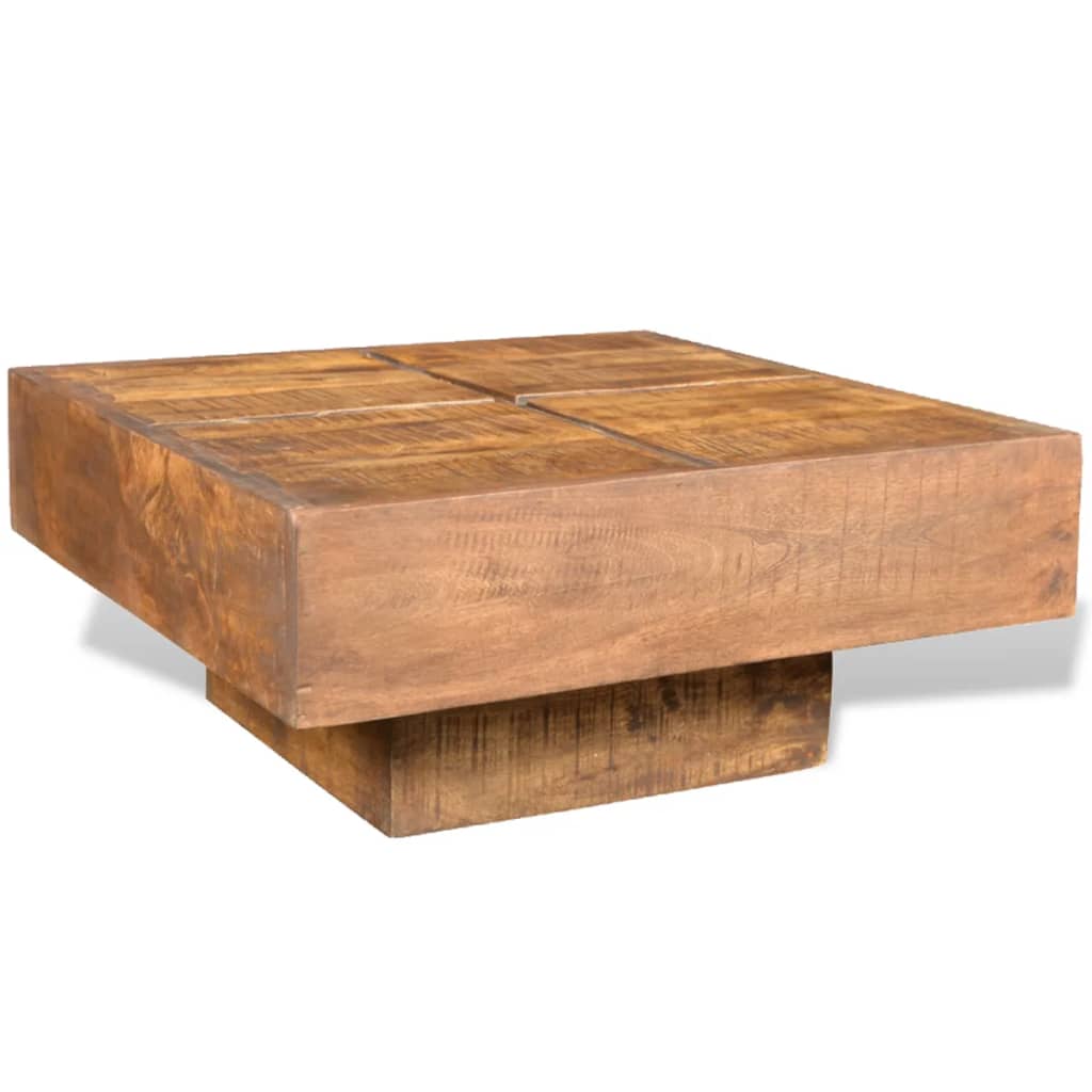 vidaXL Konferenční stolek z mangovníkového dřeva čtvercový hnědý