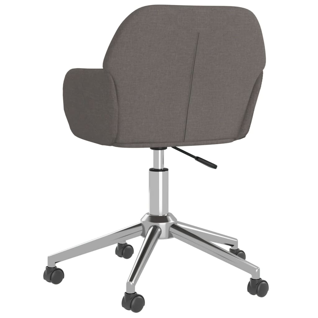 vidaXL Otočná kancelářská židle tmavě šedá textil