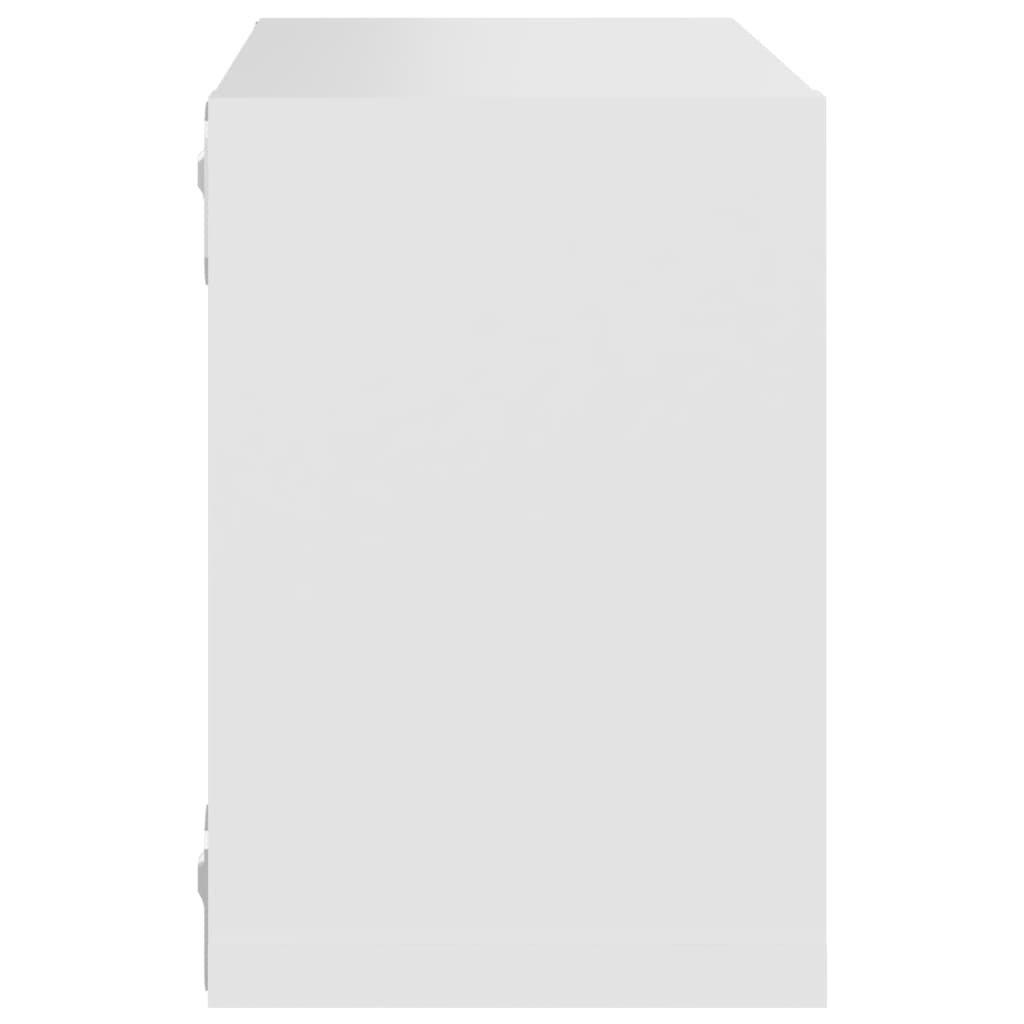 vidaXL Nástěnné police kostky 4 ks bílé 22 x 15 x 22 cm