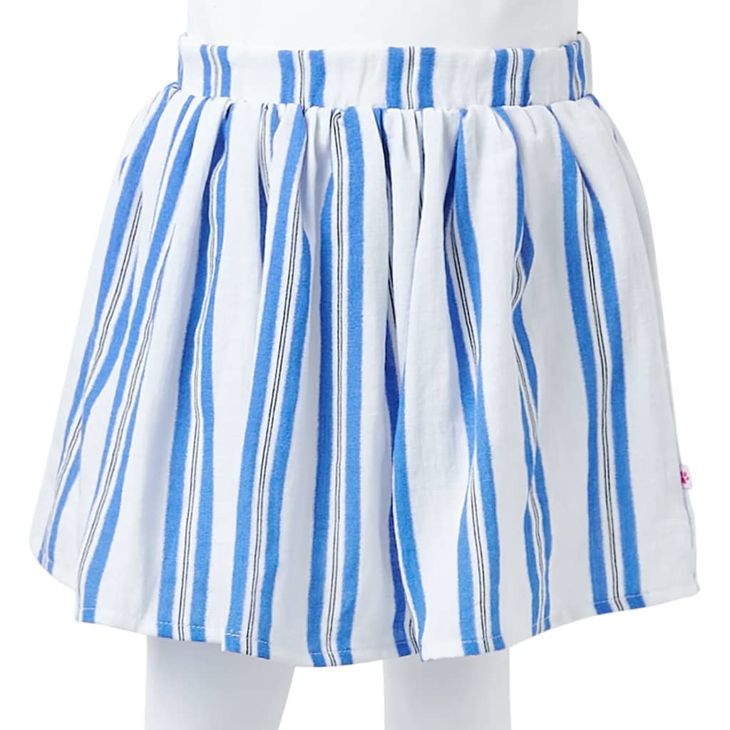 Dětská sukně kobaltová modrá a bílá 92