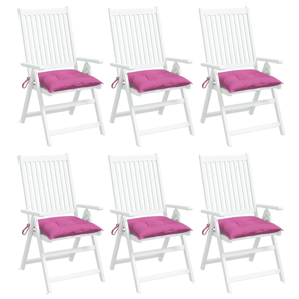 vidaXL Podušky na židli 6 ks růžové 50 x 50 x 7 cm oxfordská látka