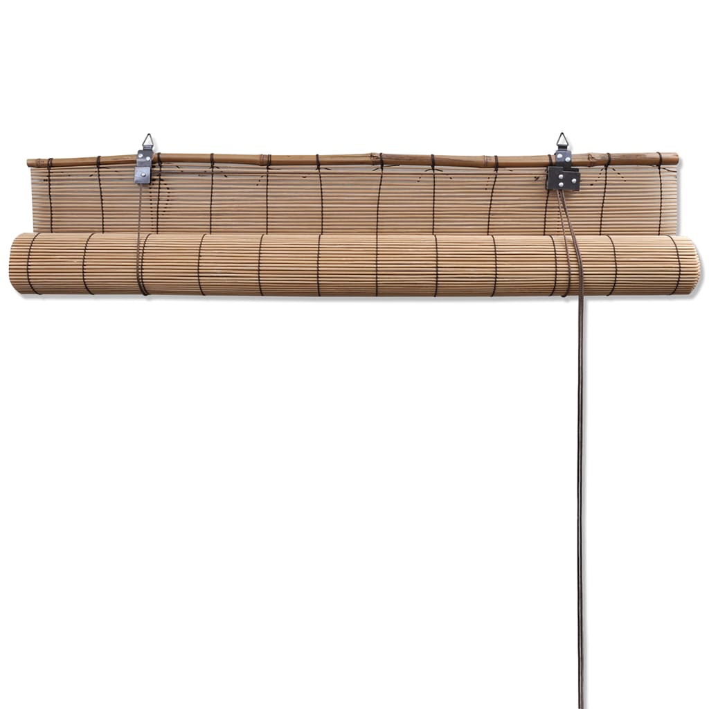vidaXL Zatemňovací rolety z bambusu 2 ks 150 x 220 cm hnědé