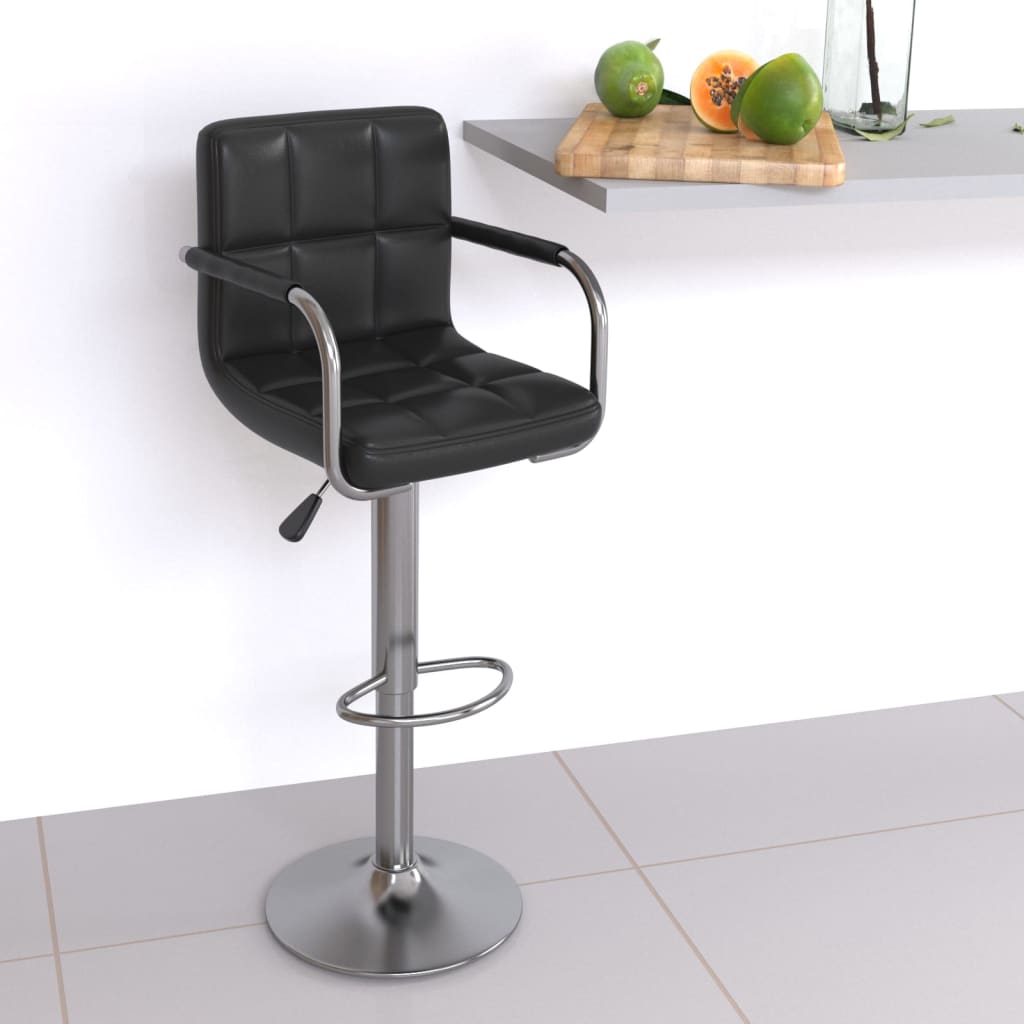 vidaXL Barová židle černá umělá kůže