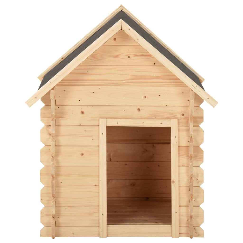 vidaXL Psí bouda 80x80x100,6 cm masivní borové dřevo