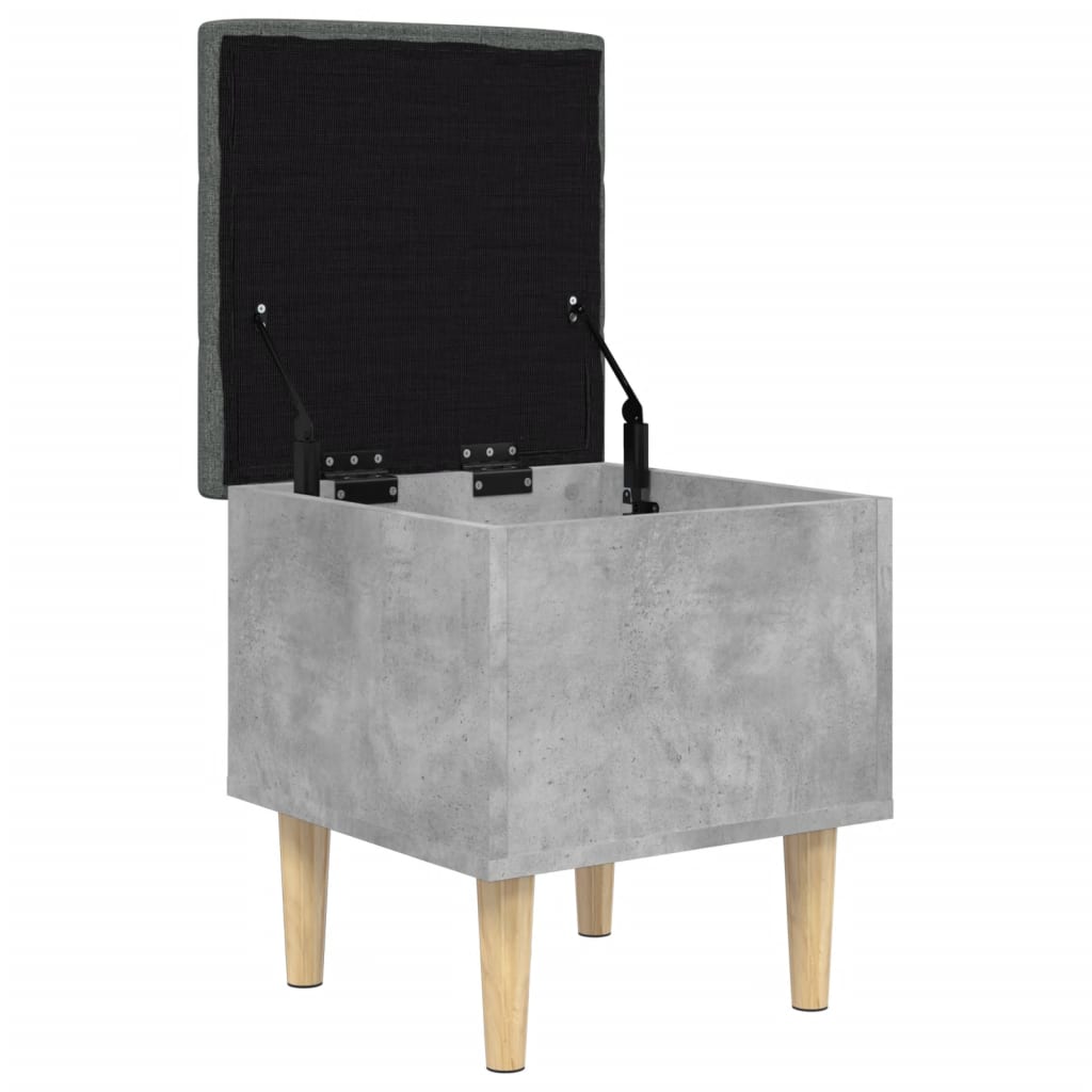 vidaXL Úložná lavice betonově šedá 42 x 42 x 46 cm kompozitní dřevo