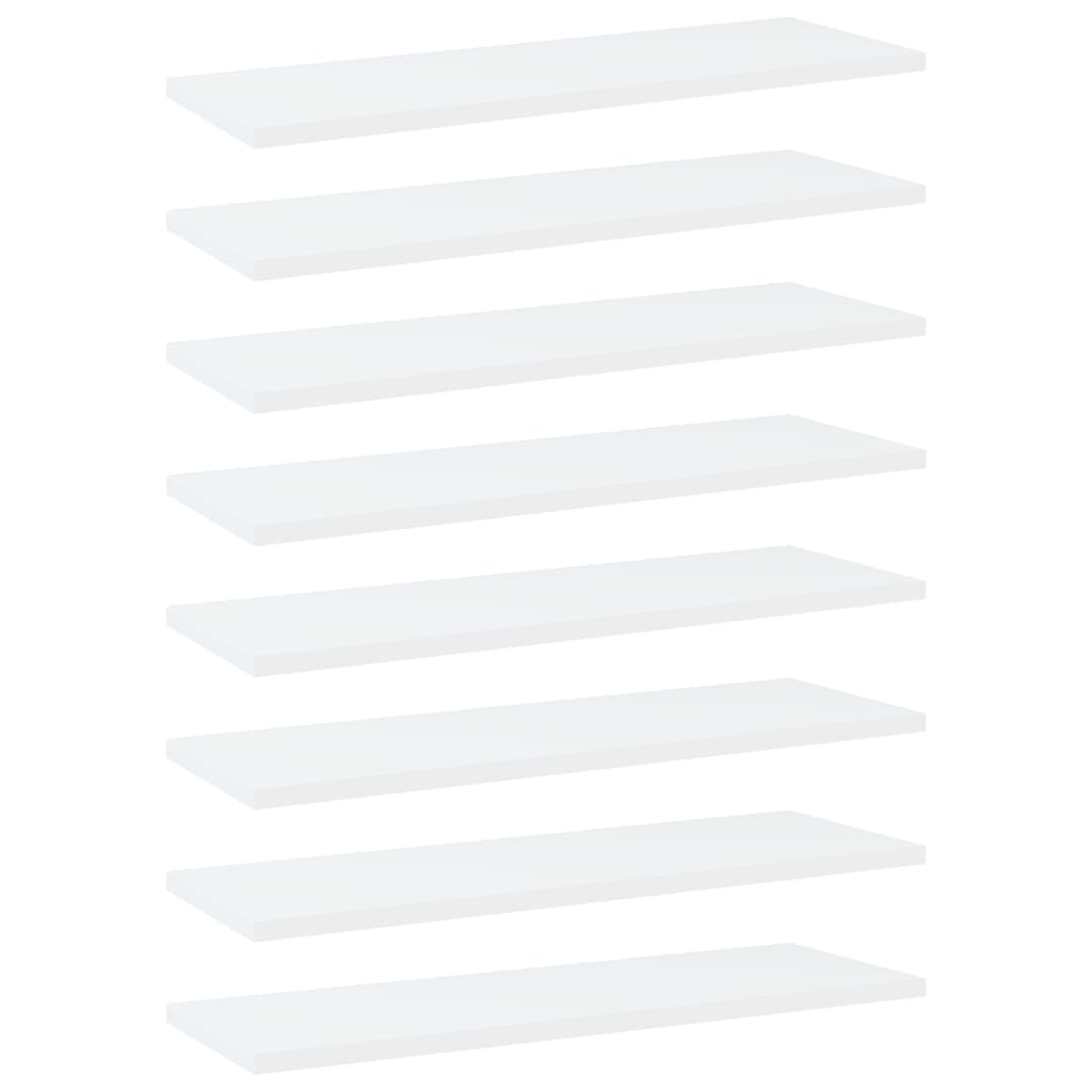 vidaXL Přídavné police 8 ks bílé 60 x 20 x 1,5 cm dřevotříska