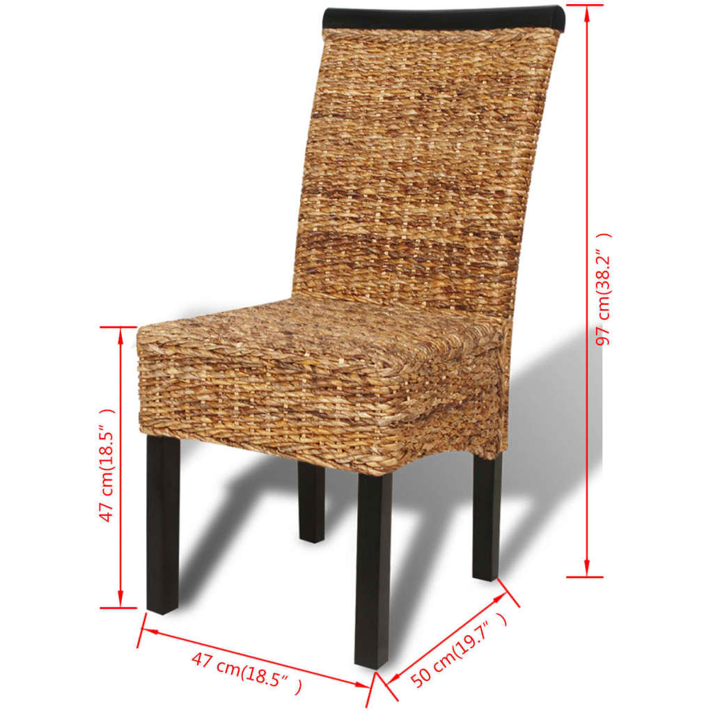 vidaXL Jídelní židle 4 ks abaka a masivní mangovníkové dřevo