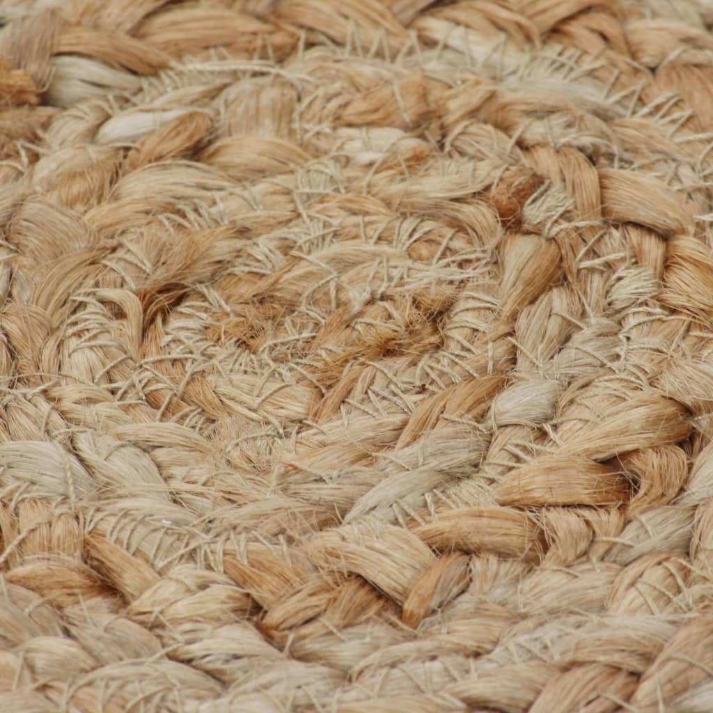 vidaXL Kusový koberec pletený design juta 180 cm kulatý