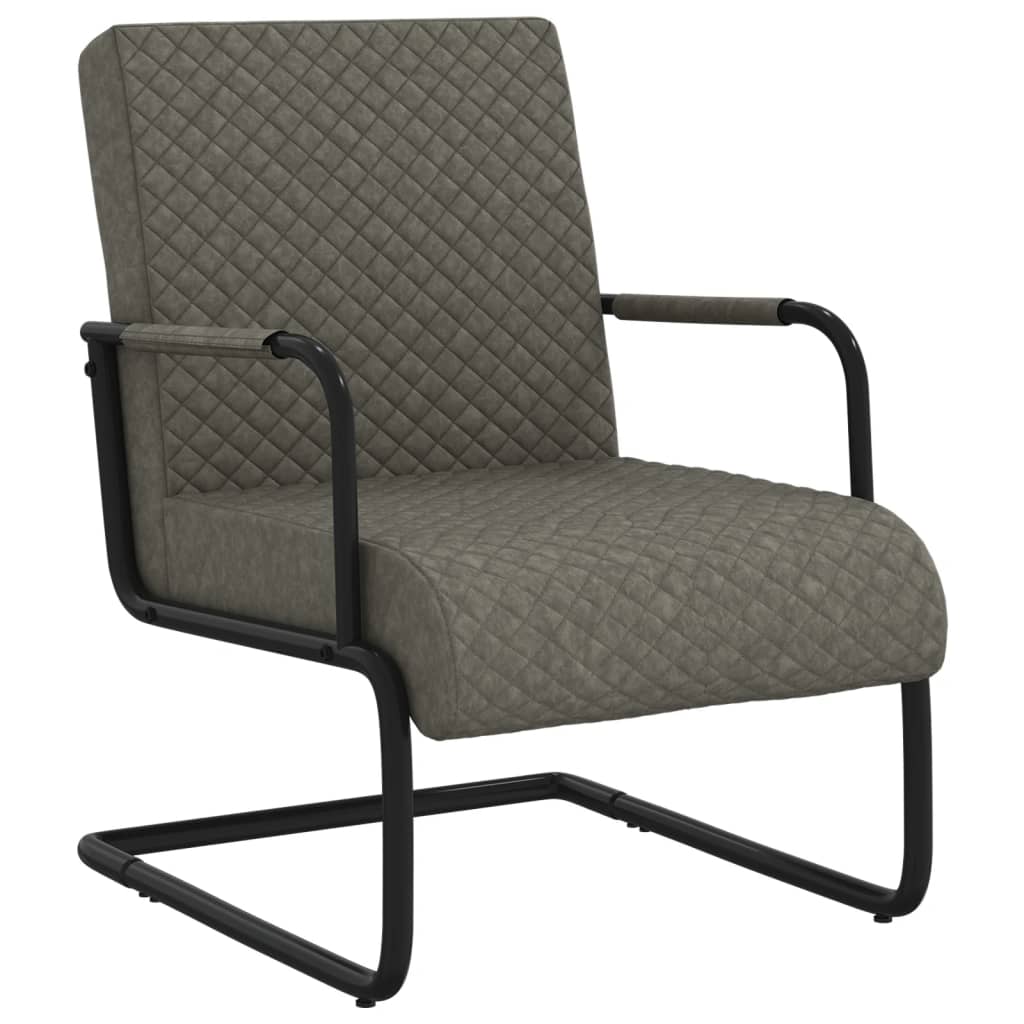 vidaXL Konzolová židle tmavě šedá umělá kůže