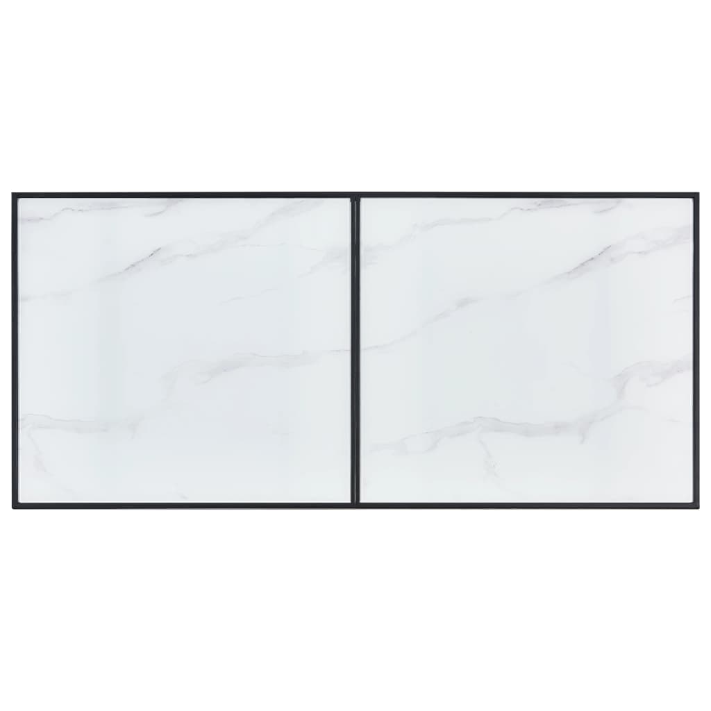 vidaXL Jídelní stůl bílý 140 x 70 x 75 cm tvrzené sklo