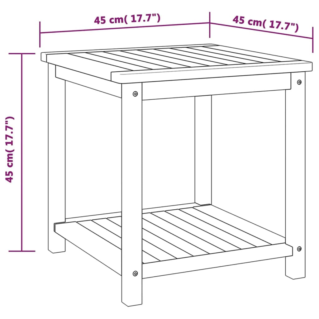 vidaXL Odkládací stolek masivní akáciové dřevo 45 x 45 x 45 cm