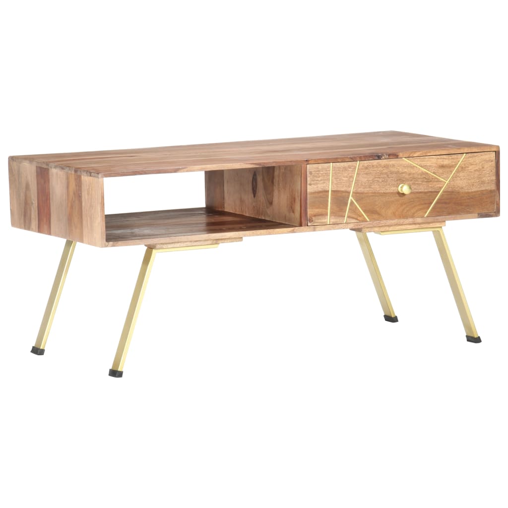 vidaXL Konferenční stolek 95 x 50 x 42 cm masivní sheeshamové dřevo