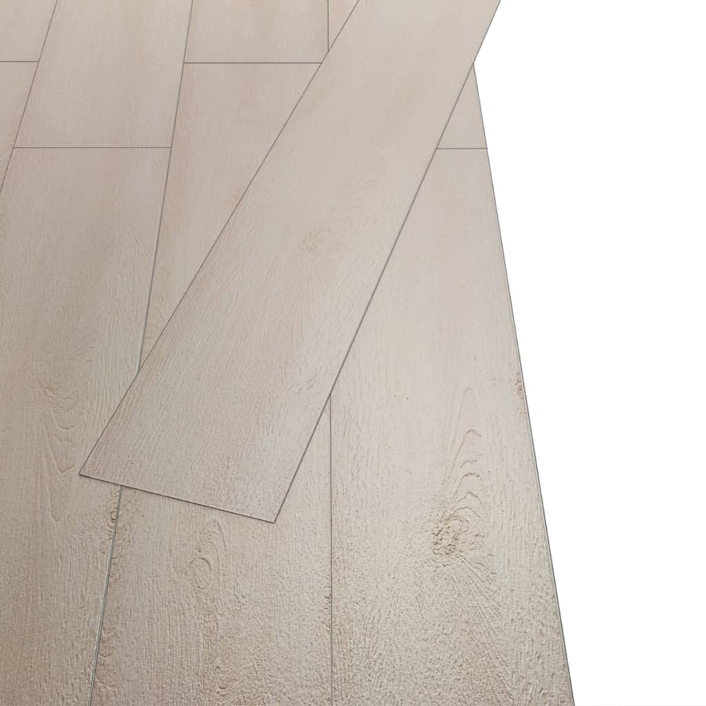 vidaXL Nesamolepicí PVC podlahová prkna 5,26 m² 2 mm dub klasický bílý