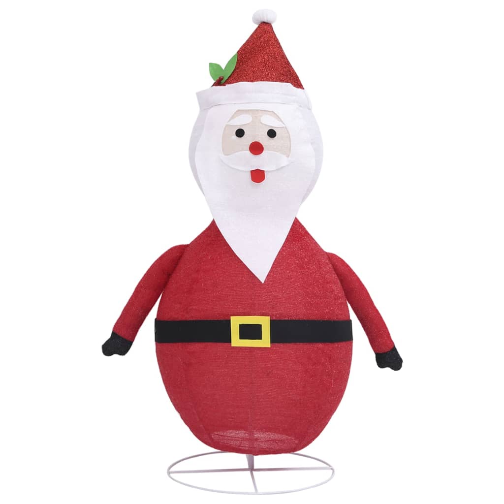 vidaXL Dekorativní vánoční Santa Claus s LED luxusní tkanina 60 cm