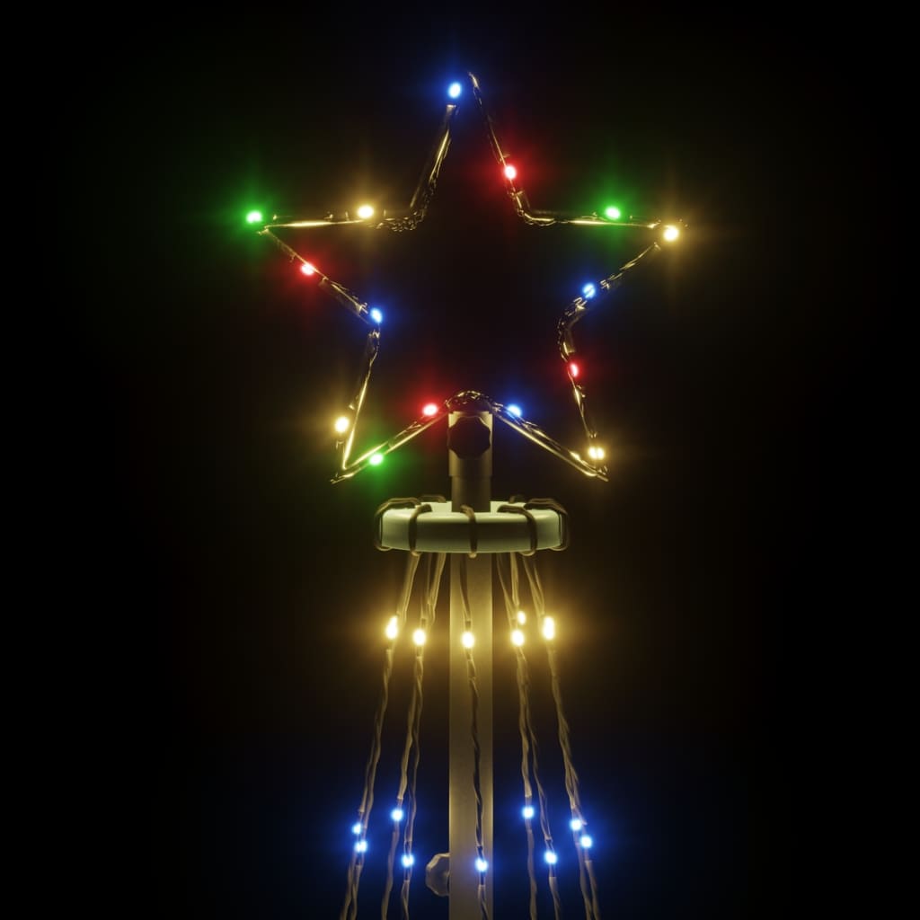 vidaXL Vánoční stromek kužel 310 vícebarevných LED diod 100 x 300 cm
