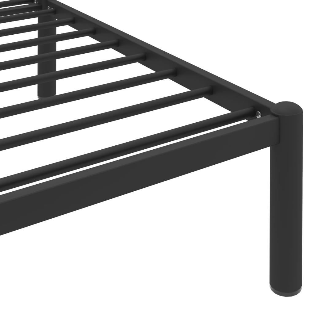 vidaXL Rám postele černý kov 160 x 200 cm