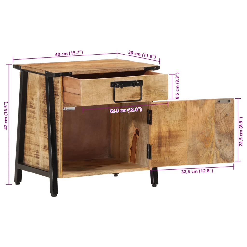 vidaXL Noční stolek 40 x 30 x 42 cm masivní mangovníkové dřevo