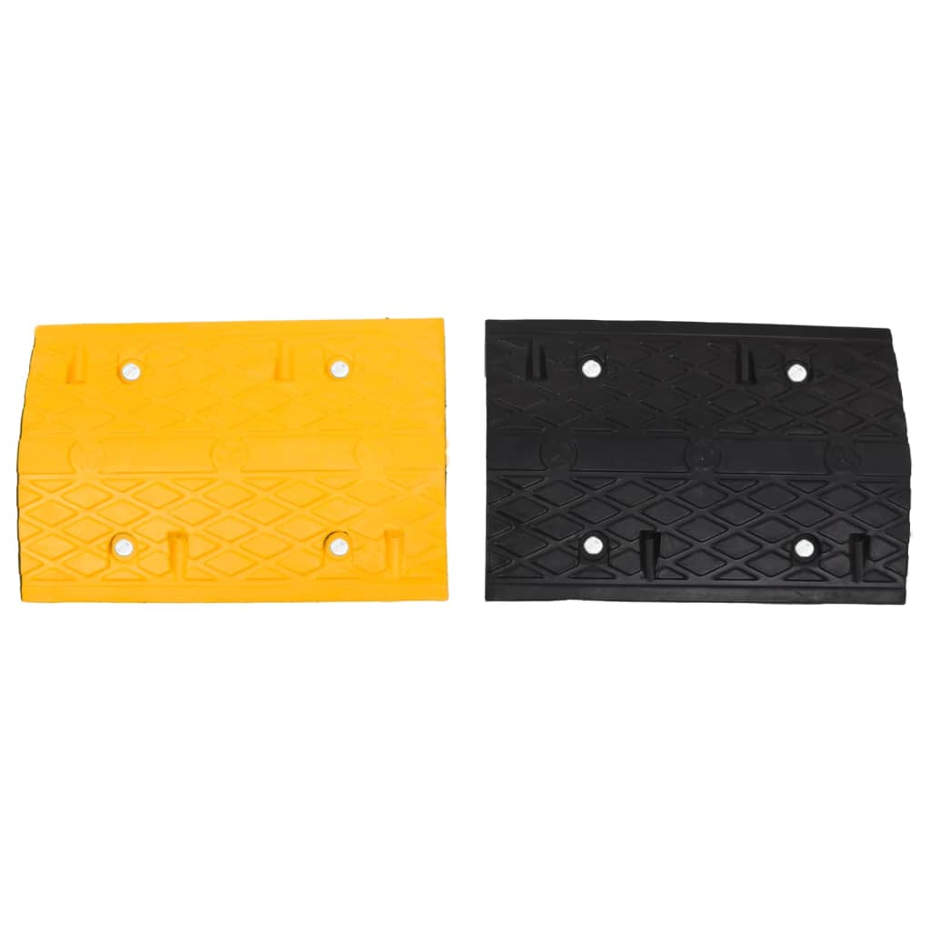 vidaXL Zpomalovací prahy 5 ks žluté a černé 97 x 32,5 x 4 cm pryž