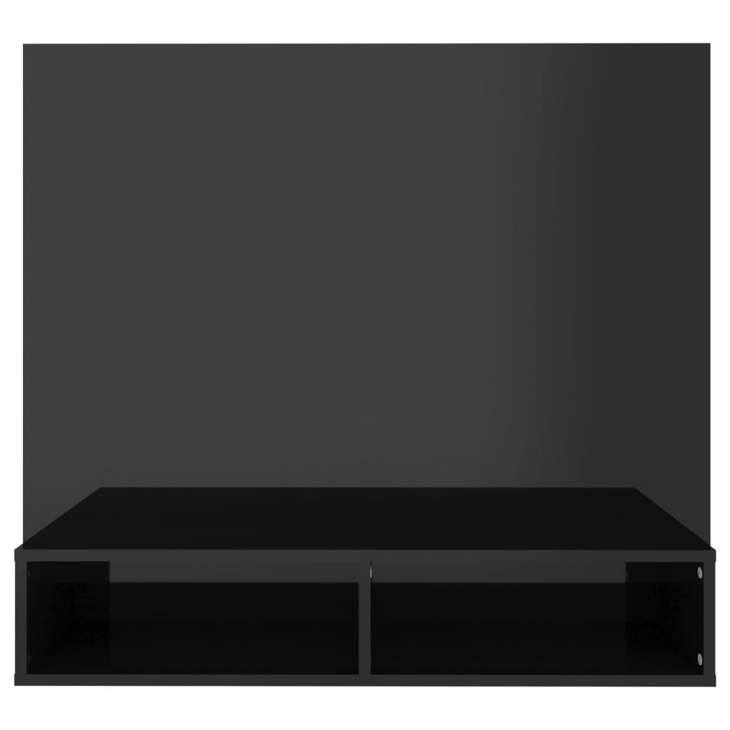 vidaXL Nástěnná TV skříňka černá vysoký lesk 102x23,5x90cm dřevotříska