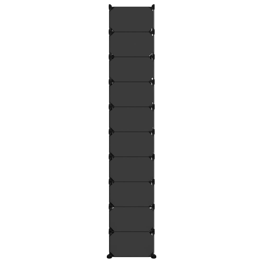 vidaXL Botník černý 44 x 32 x 174 cm PP