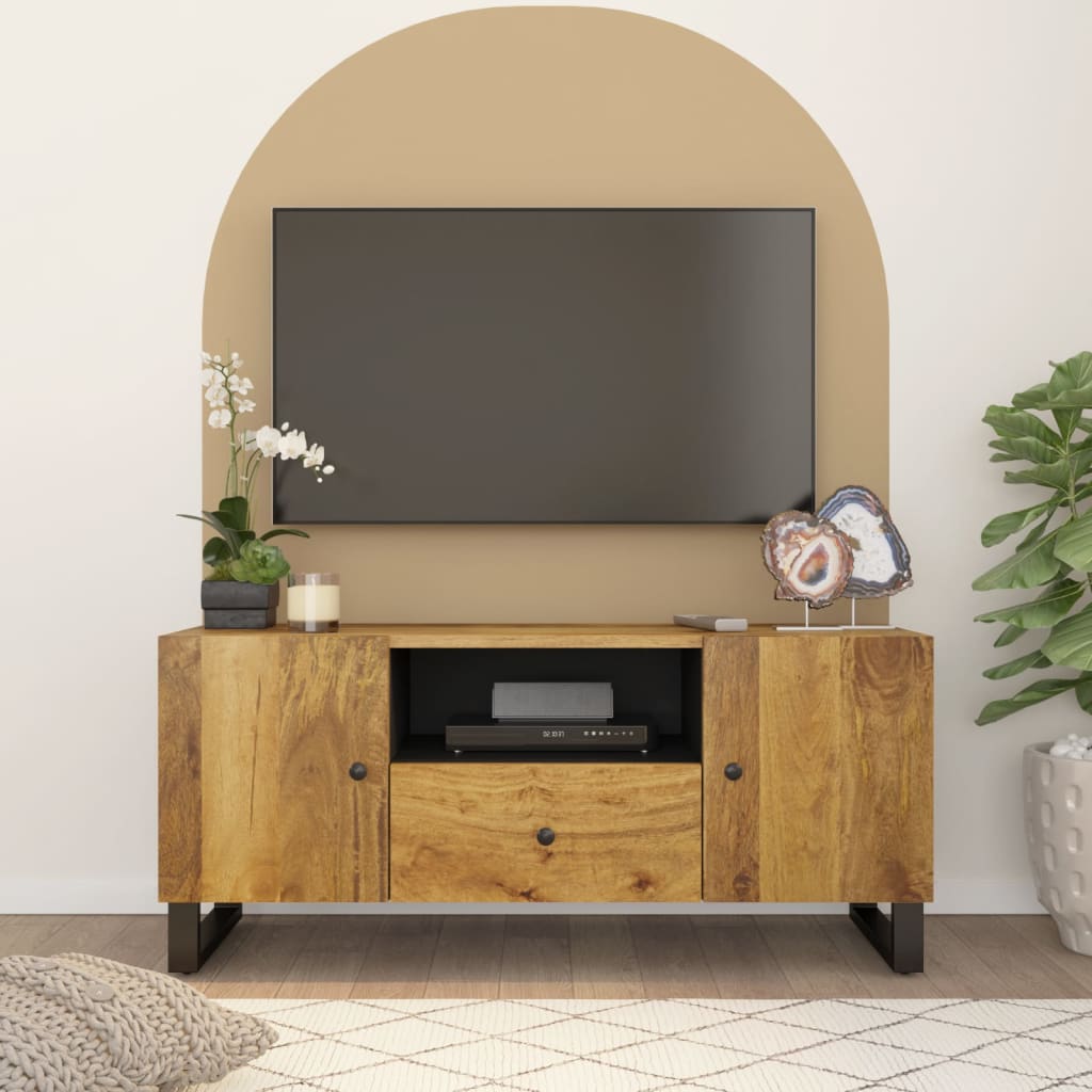 vidaXL TV stolek 105 x 33,5 x 46 cm masivní mangovník a kompozit