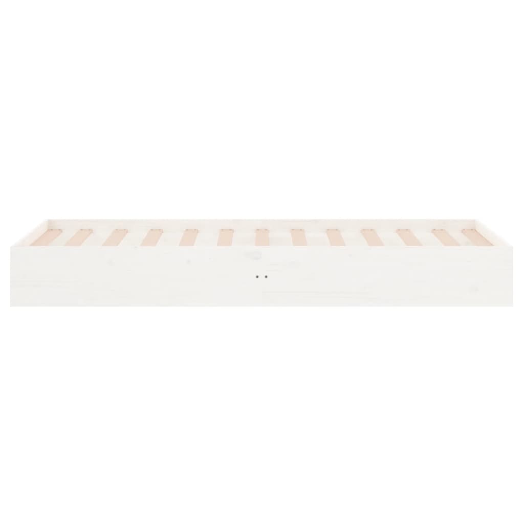 vidaXL Rám postele bílý masivní dřevo 90 x 190 cm jednolůžko