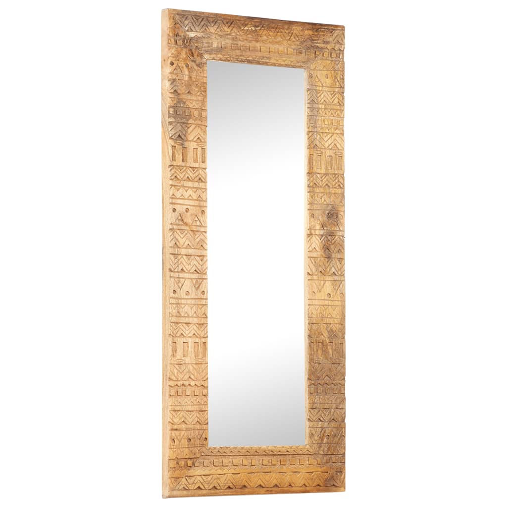 vidaXL Ručně vyřezávané zrcadlo 110 x 50 x 2,5 cm masivní mangovník