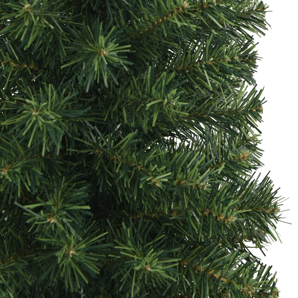 vidaXL Úzký umělý vánoční stromek se stojanem zelený 240 cm PVC