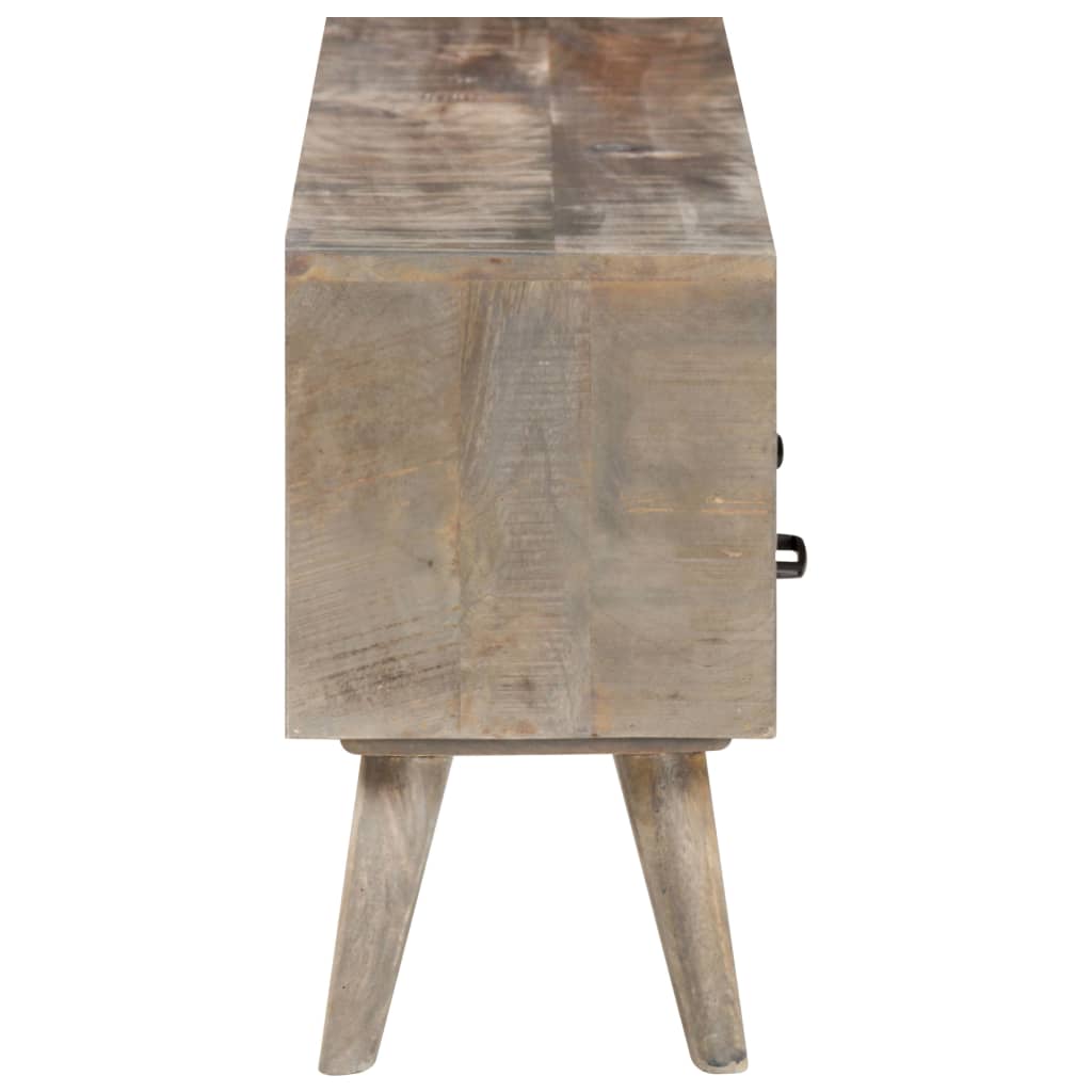 vidaXL TV stolek šedý 130 x 35 x 51 cm masivní hrubý mangovník