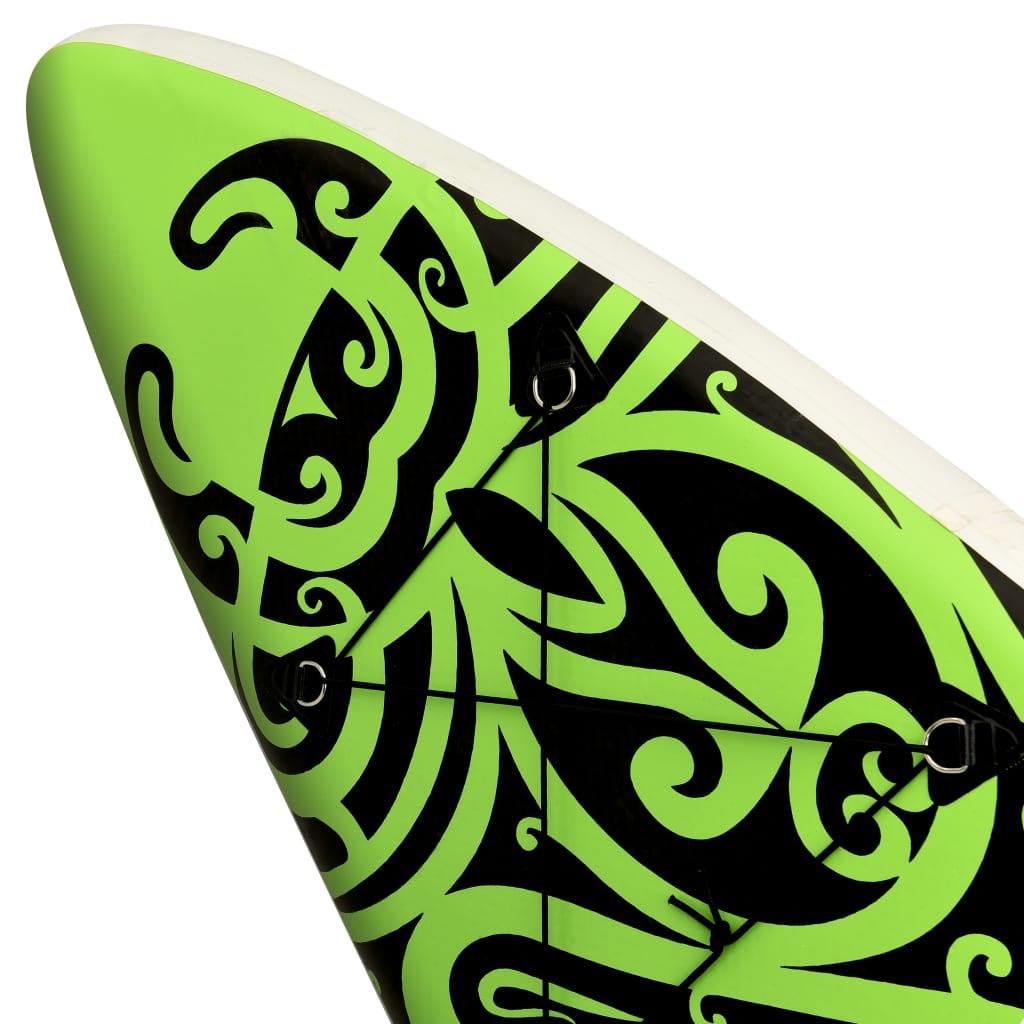 vidaXL Nafukovací SUP paddleboard 305 x 76 x 15 cm zelený