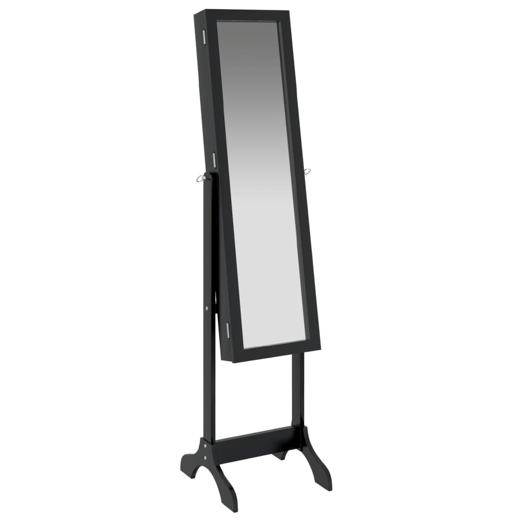 vidaXL Volně stojící zrcadlo černé 34 x 37 x 146 cm