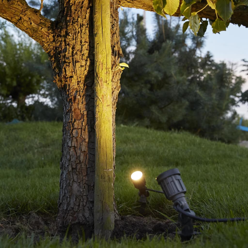 Luxform Zahradní bodová LED světla Dominika 2 ks černá LUX9522D.01