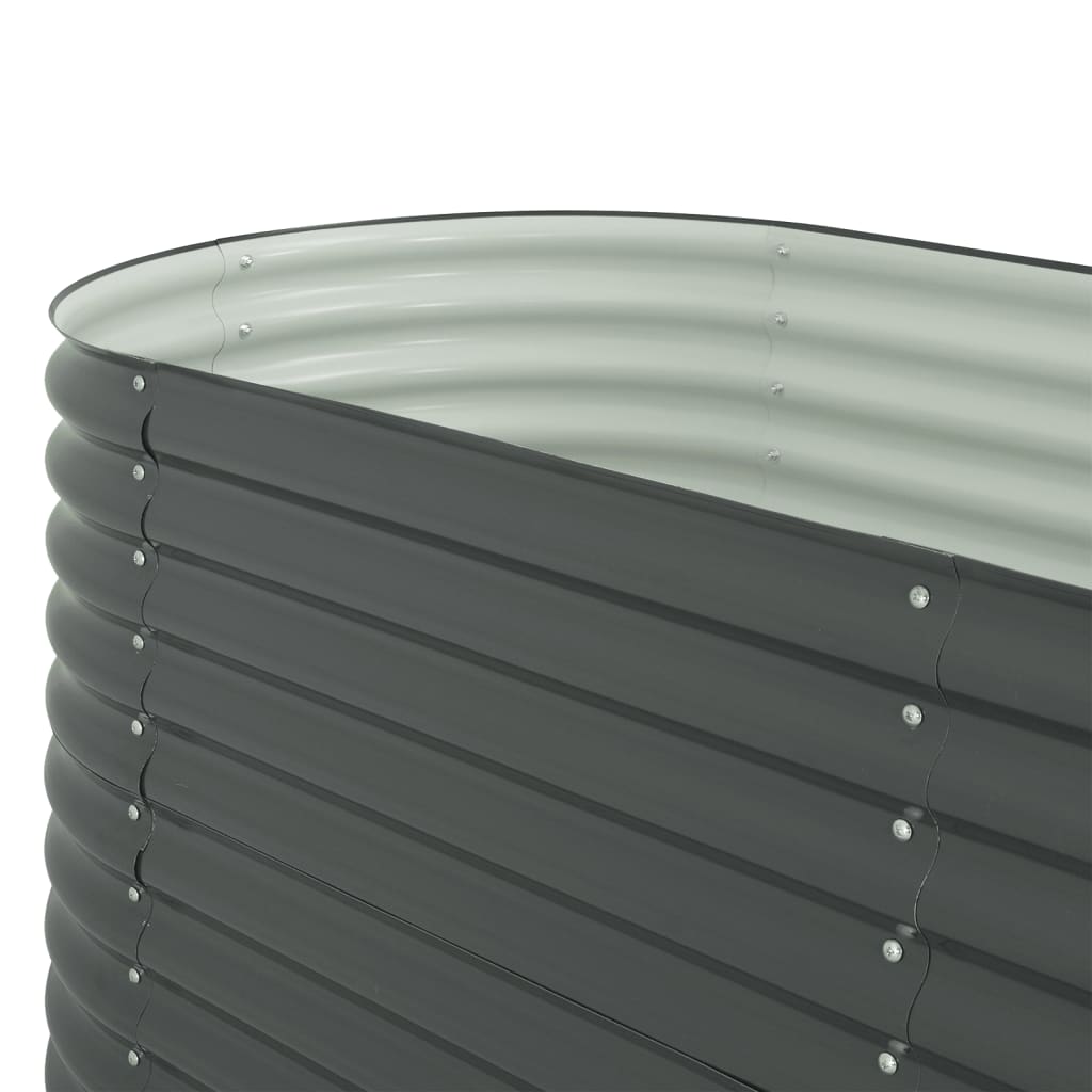 vidaXL Vyvýšený záhon 160 x 80 x 81 cm pozinkovaná ocel šedý
