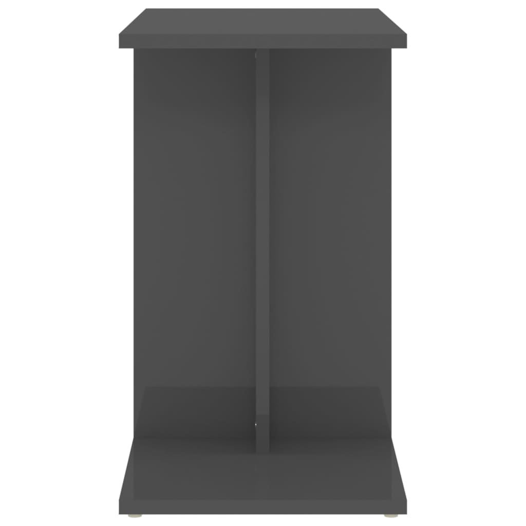 vidaXL Odkládací stolek šedý s vysokým leskem 50x30x50 cm dřevotříska