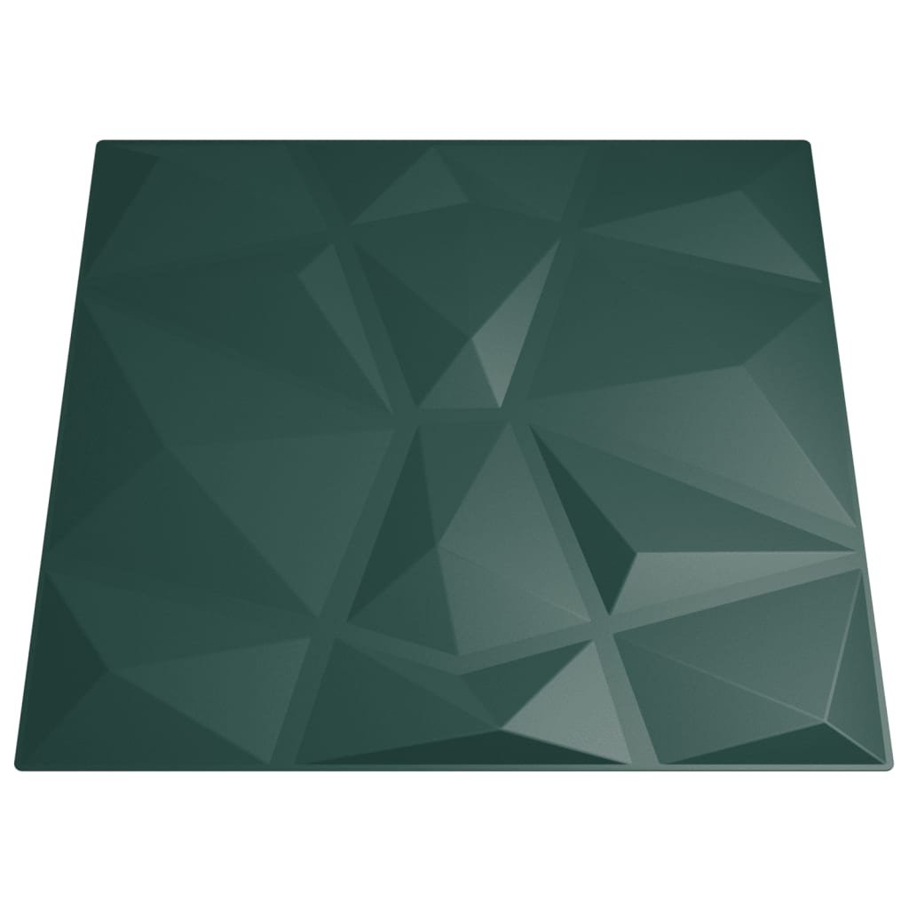 vidaXL Nástěnné panely 48 ks zelené 50 x 50 cm XPS 12 m² diamant