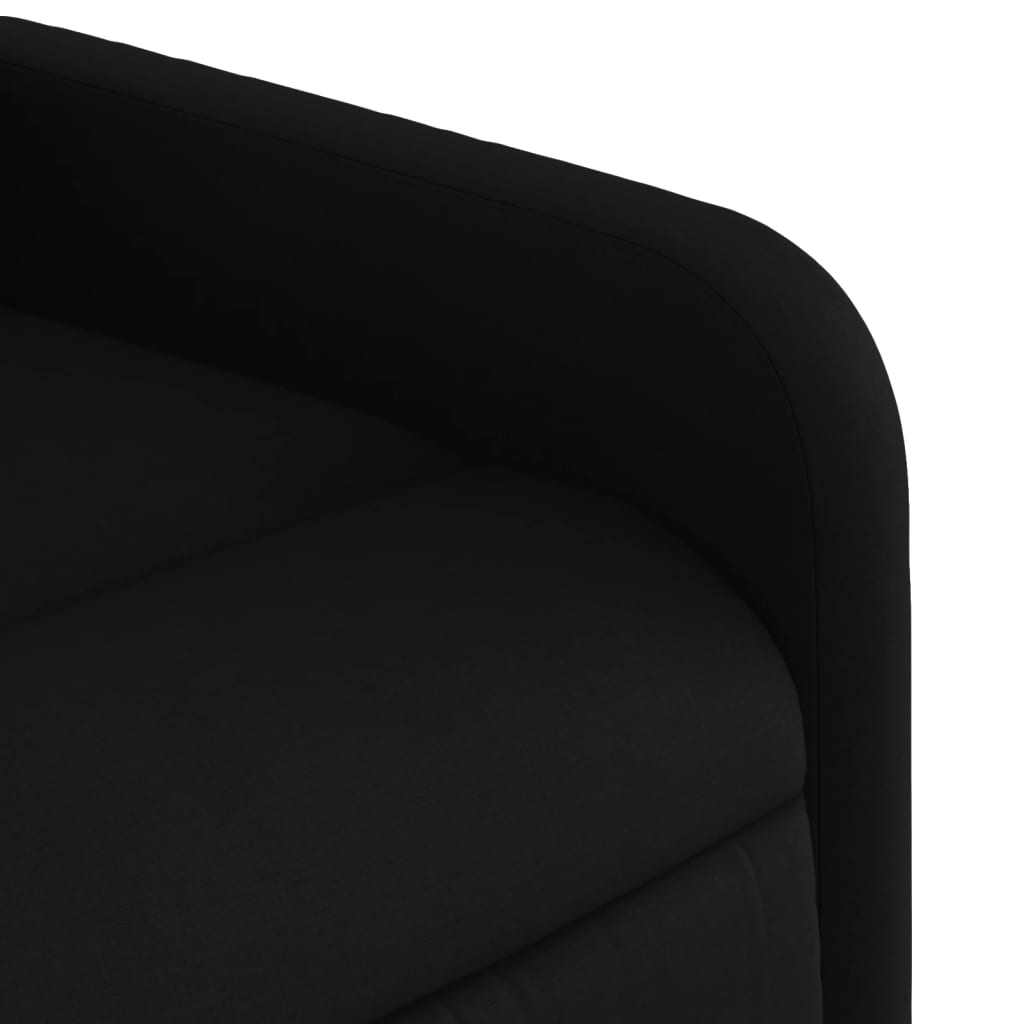 vidaXL Zvedací masážní polohovací křeslo černé textil