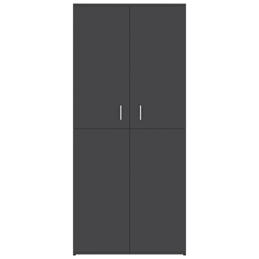 vidaXL Botník šedý 80 x 39 x 178 cm dřevotříska
